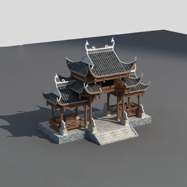 中式亭子3D模型
